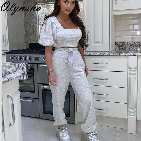 women's tracksuits fashion square neck crop casual sweatpant 2 piece set women pants sets 2021 summer short t shirt elast waist pant lo, Gray
women's tracksuits fashion square neck crop casual sweatpant 2 piece set women pants sets 2021 summer short t shirt elast waist pant lo, Gray