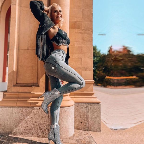 women's jeans melody straight leg women imitation denim super elastic pants high waist slim summer pontalon female, Blue
women's jeans melody straight leg women imitation denim super elastic pants high waist slim summer pontalon female, Blue
