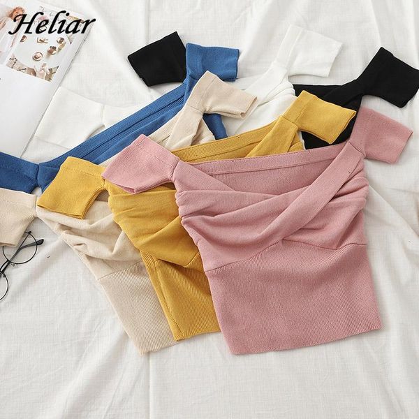 women's tanks & camis heliar off shoulder solid crop women cross chest tank female knitting 2021 summer for, White
women's tanks & camis heliar off shoulder solid crop women cross chest tank female knitting 2021 summer for, White