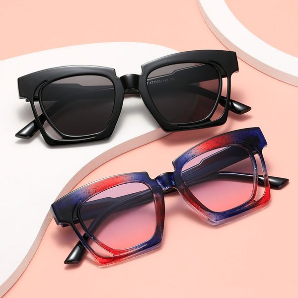 designer 2021 new hollow personality women's fashion trend sunglasses leopard print large box glasses, White;black
designer 2021 new hollow personality women's fashion trend sunglasses leopard print large box glasses, White;black
