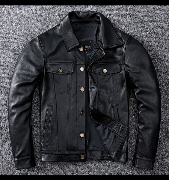 men's leather & faux . legitimate leather jacket. classic casual cow plus size men's clothing. fashion. attacked, Black
men's leather & faux . legitimate leather jacket. classic casual cow plus size men's clothing. fashion. attacked, Black