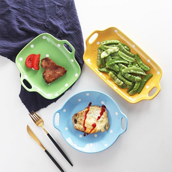 dishes & plates creative two ear plate, western soup deep household dish, snack, breakfast ceramic fruit salad plate
dishes & plates creative two ear plate, western soup deep household dish, snack, breakfast ceramic fruit salad plate
