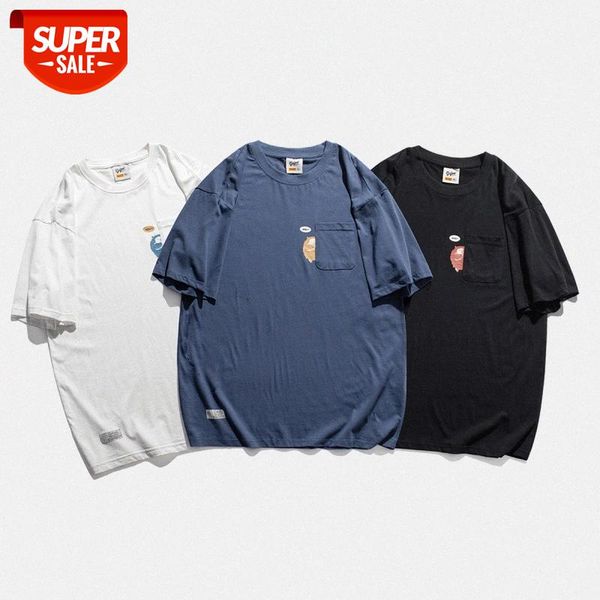 short-sleeved t-shirt men's flow patch pocket printed compassionate loose half-sleeved bottoming shirt #o01f, White;black
short-sleeved t-shirt men's flow patch pocket printed compassionate loose half-sleeved bottoming shirt #o01f, White;black