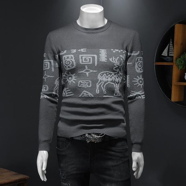 men's sweaters 2021 jacquard sweater autumn winter casual slim round neck knitted pullovers long sleeve warm knit men clothing, White;black
men's sweaters 2021 jacquard sweater autumn winter casual slim round neck knitted pullovers long sleeve warm knit men clothing, White;black