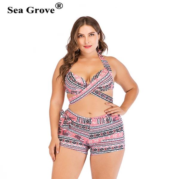 women's swimwear bikini women large size swimsuit push up criss cross bandage halter set print biquini beach swimming shorts, White;black
women's swimwear bikini women large size swimsuit push up criss cross bandage halter set print biquini beach swimming shorts, White;black