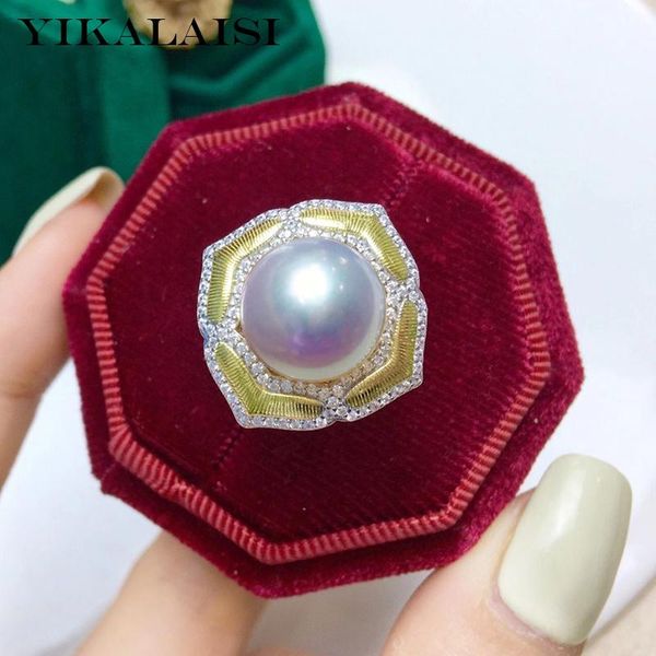 cluster rings yikalaisi 11-12mm oblate natural freshwater pearl jewelry for women 925 sterling silver arrivals wholesales, Golden;silver
cluster rings yikalaisi 11-12mm oblate natural freshwater pearl jewelry for women 925 sterling silver arrivals wholesales, Golden;silver