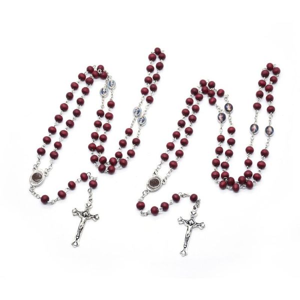 pendant necklaces rosary necklace crucifix cross virgin mary holy father religious jewelry baptism rose wood beads chain confirmation gift, Silver
pendant necklaces rosary necklace crucifix cross virgin mary holy father religious jewelry baptism rose wood beads chain confirmation gift, Silver