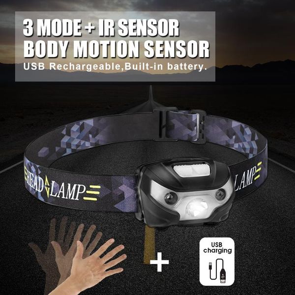 mini rechargeable led headlamp gesture sensing usb-charging headlight super bright 3 modes camping running fishing 
mini rechargeable led headlamp gesture sensing usb-charging headlight super bright 3 modes camping running fishing