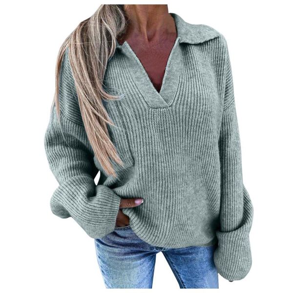women's sweaters women fashion knitted solid long sleeve v neck loose sweater, White;black
women's sweaters women fashion knitted solid long sleeve v neck loose sweater, White;black