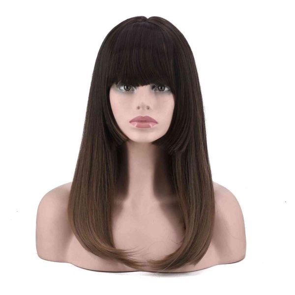 wig fashion women's gradual change pear flower head qi bangs temperament medium long hair short straight bobble, Black;brown
wig fashion women's gradual change pear flower head qi bangs temperament medium long hair short straight bobble, Black;brown