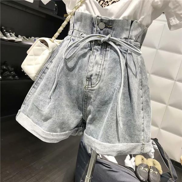 summer high waisted denim womens shorts black lace up korean fashion jeans clothing, White;black
summer high waisted denim womens shorts black lace up korean fashion jeans clothing, White;black