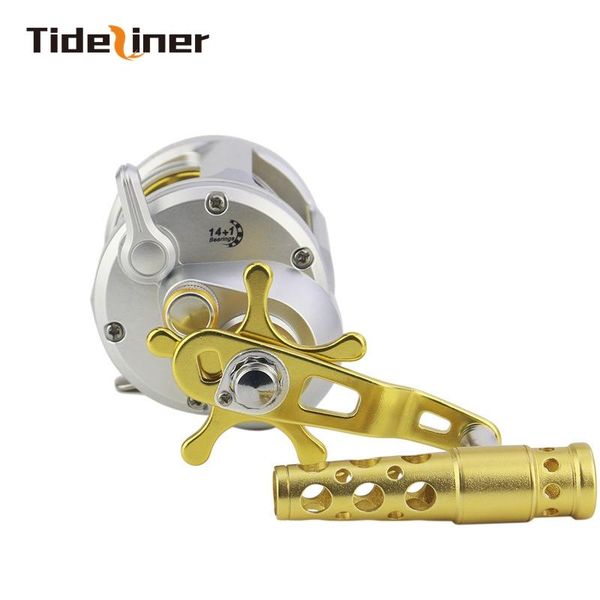 tideliner drum fishing reel ratio 4.2:1 bearings 14+1bb trolling reels matel arm sea saltwater fishing bait wheel drag 20kg
tideliner drum fishing reel ratio 4.2:1 bearings 14+1bb trolling reels matel arm sea saltwater fishing bait wheel drag 20kg