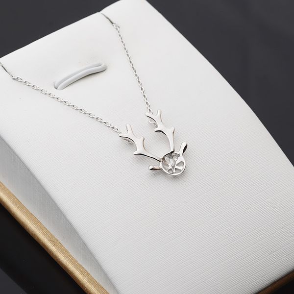 s925 silver necklace female christmas deer set elk antler silver clavicle chain diy pearl jewelry accessories empty support 368
s925 silver necklace female christmas deer set elk antler silver clavicle chain diy pearl jewelry accessories empty support 368