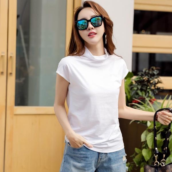 chic summer women t shirt 95% cotton short sleeve tee shirts s-3xl fashion t-shirt ladies turtleneck thin female tshirt, White
chic summer women t shirt 95% cotton short sleeve tee shirts s-3xl fashion t-shirt ladies turtleneck thin female tshirt, White