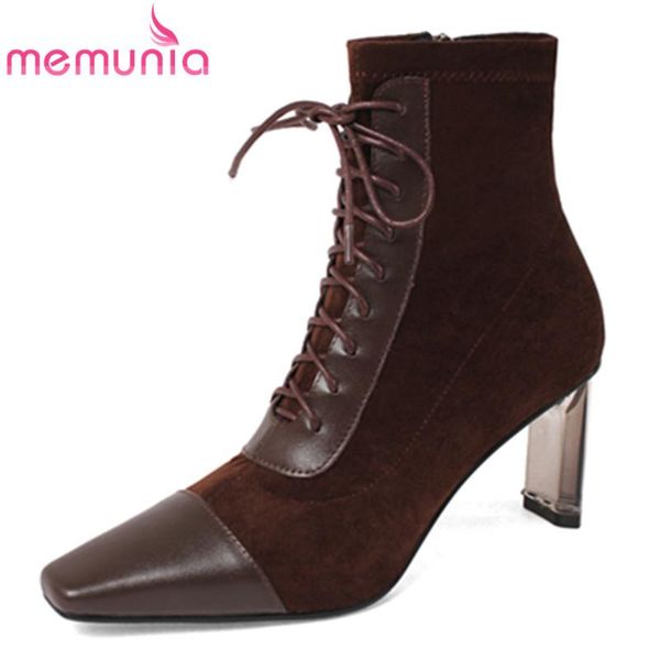 boots memunia arrive high heel women vintage ankle genuine leather +flock square toe lace up autumn winter shoes woman, Black
boots memunia arrive high heel women vintage ankle genuine leather +flock square toe lace up autumn winter shoes woman, Black