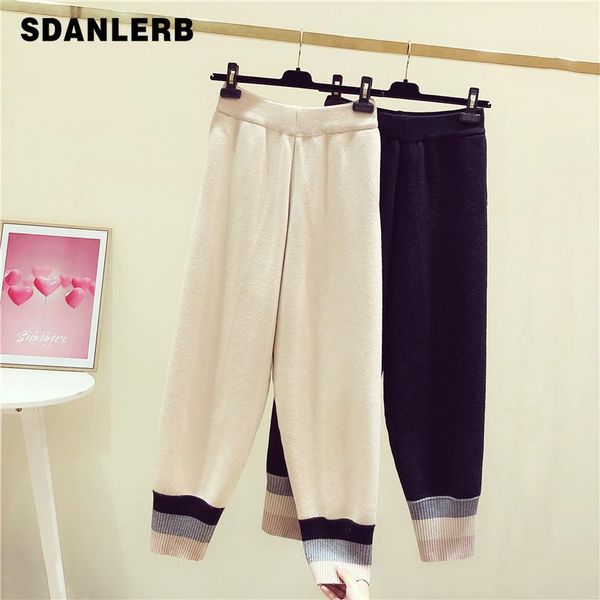 women's pants & capris 2021 autumn winter ankle tied wool casual knitted trousers bottoms fashion loose cropped harem, Black;white
women's pants & capris 2021 autumn winter ankle tied wool casual knitted trousers bottoms fashion loose cropped harem, Black;white