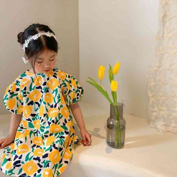 korean style baby girls floral printing loose dresses children cotton casual short sleeve dress, Red;yellow
korean style baby girls floral printing loose dresses children cotton casual short sleeve dress, Red;yellow