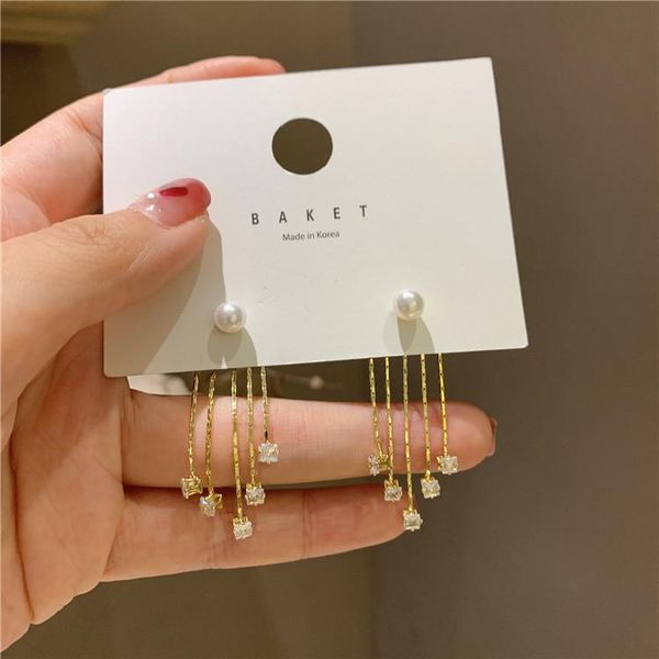 dangle & chandelier korea design fashion jewelry simple square zircon tassel pendant earrings elegant women's wedding party accessories, Silver
dangle & chandelier korea design fashion jewelry simple square zircon tassel pendant earrings elegant women's wedding party accessories, Silver