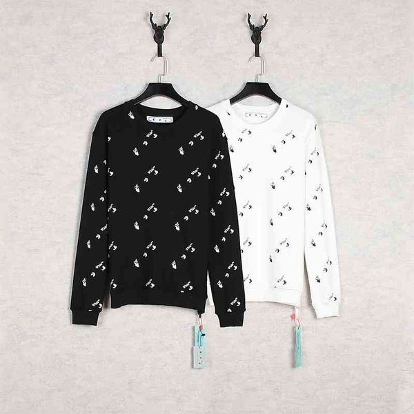 off palm letter full print round neck pullover in autumn and winter of 2021, Black
off palm letter full print round neck pullover in autumn and winter of 2021, Black