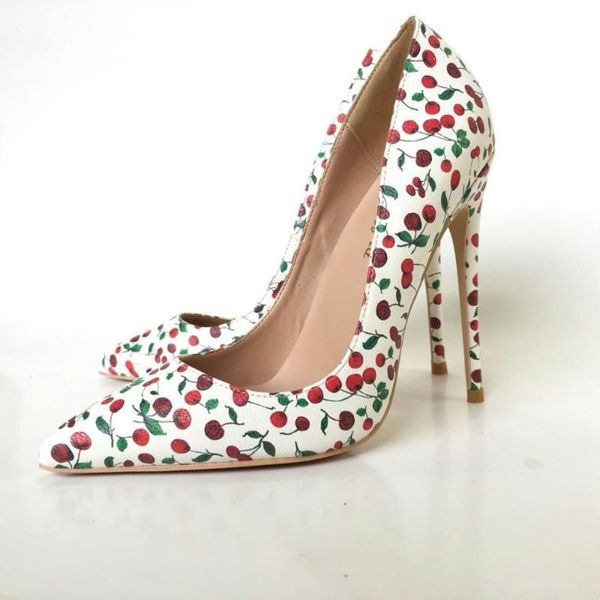 dress shoes cheery print pumps high thin heels woman flower party evening wedding pointed toe patent leather, Black
dress shoes cheery print pumps high thin heels woman flower party evening wedding pointed toe patent leather, Black