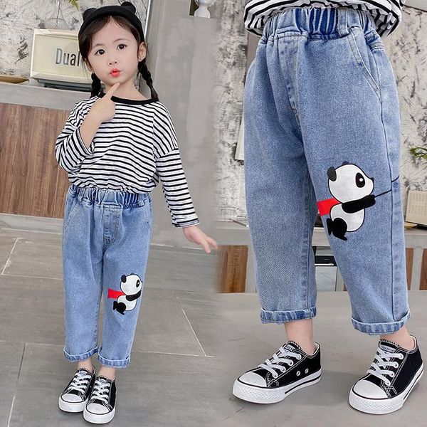 jeans toddler girl 2021 spring girls kids casual loose denim trousers korean cartoon panda pants for baby clothes, Blue
jeans toddler girl 2021 spring girls kids casual loose denim trousers korean cartoon panda pants for baby clothes, Blue
