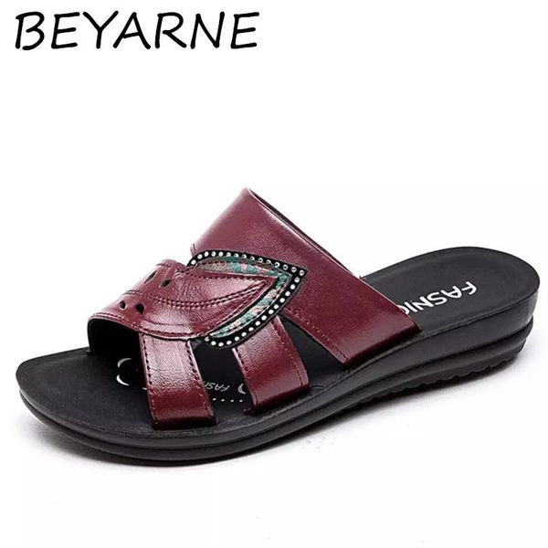 slippers beyarne summer leather soft bottom women ladies low heels casual beach shoes open toe slip on wedges comfy sandal, Black
slippers beyarne summer leather soft bottom women ladies low heels casual beach shoes open toe slip on wedges comfy sandal, Black