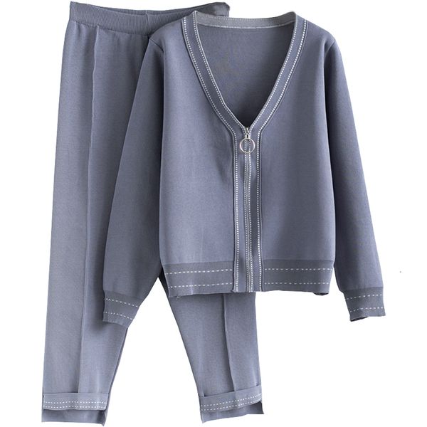 female big size new winter spring temperament knitted cardigan sweater fashion pants was fine et7n, Gray
female big size new winter spring temperament knitted cardigan sweater fashion pants was fine et7n, Gray