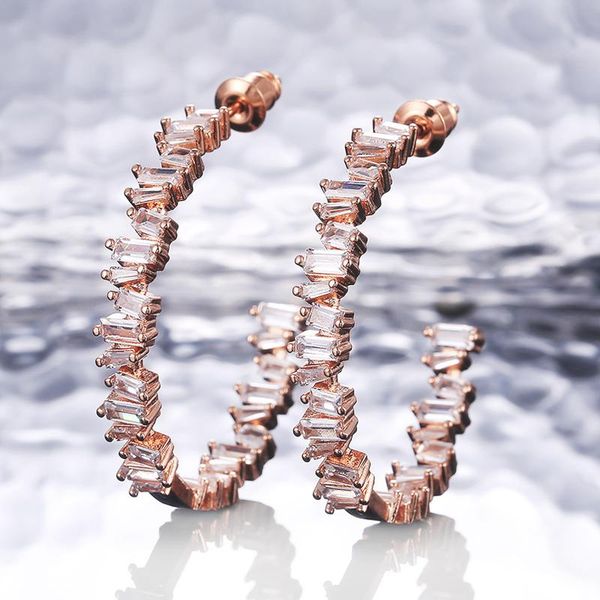 hoop & huggie caoshi fashion earrings for women creative inlaid irregular shiny cubic zirconia exquisite party jewelry 2 colors available, Golden;silver
hoop & huggie caoshi fashion earrings for women creative inlaid irregular shiny cubic zirconia exquisite party jewelry 2 colors available, Golden;silver