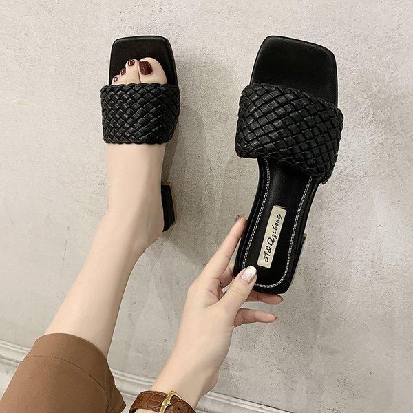slippers women summer slip on outdoor beach casual flip flops female square toe slides drop low heels soft leather weave, Black
slippers women summer slip on outdoor beach casual flip flops female square toe slides drop low heels soft leather weave, Black