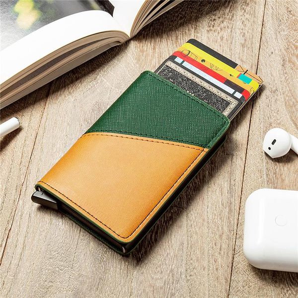 card holders stitching pattern blocking holder wallets men brand magic trifold leather slim wallet small money bag male purses, Brown;gray
card holders stitching pattern blocking holder wallets men brand magic trifold leather slim wallet small money bag male purses, Brown;gray