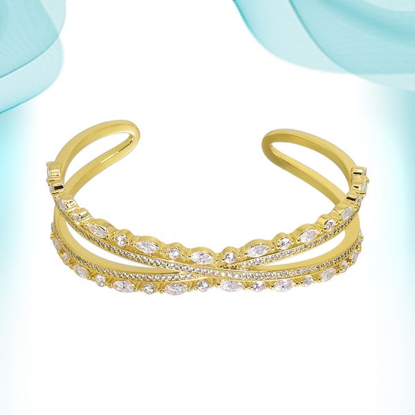 new trendy diamond bangle fashion simple style bow-shaped twisted crossing gold plated opening adjustable bracelet factory direct sales beau, Black
new trendy diamond bangle fashion simple style bow-shaped twisted crossing gold plated opening adjustable bracelet factory direct sales beau, Black
