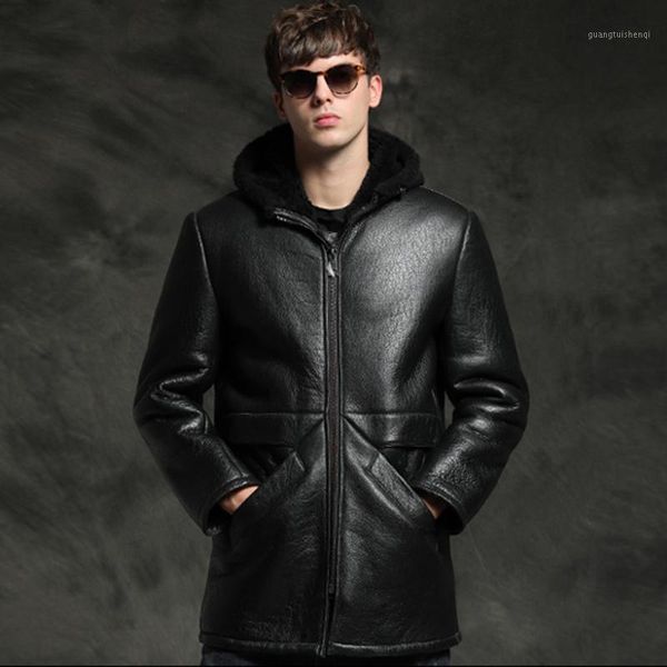 thicken casual sheepskin fur shearling hooded jacket men winter warm real coat male medium long black outwear men's leather & faux
thicken casual sheepskin fur shearling hooded jacket men winter warm real coat male medium long black outwear men's leather & faux