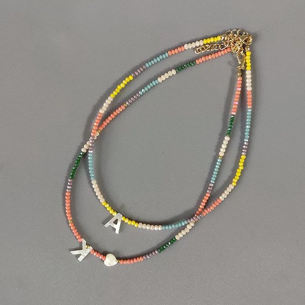 chokers bohemian colorful crystal bead necklace fashion custom letter personalized jewelry for friends 2021 bijoux femme, Golden;silver
chokers bohemian colorful crystal bead necklace fashion custom letter personalized jewelry for friends 2021 bijoux femme, Golden;silver