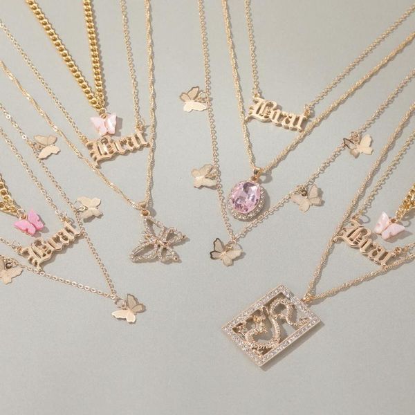 pendant necklaces fashion multi-layer women necklace colorful butterfly babygirl angel letter alphabet pendants chain for wholesale bohe, Silver
pendant necklaces fashion multi-layer women necklace colorful butterfly babygirl angel letter alphabet pendants chain for wholesale bohe, Silver