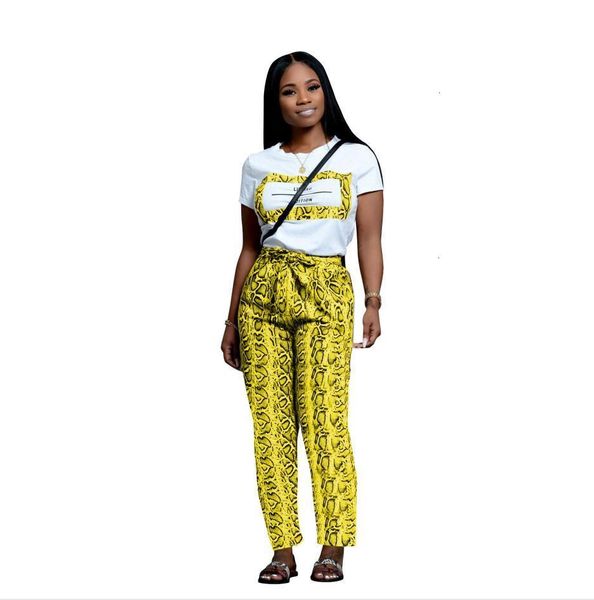 2021 new fashion snake print casual two piece set o neck short sleeve women t shirt bow tie pockets long pants suits xl 8mde, White
2021 new fashion snake print casual two piece set o neck short sleeve women t shirt bow tie pockets long pants suits xl 8mde, White