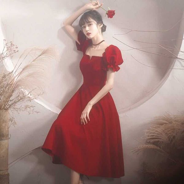 luxury party evening dress atmospheric toast bride 2021 style usually can wear french wine red wedding for women's banquet, Black;gray
luxury party evening dress atmospheric toast bride 2021 style usually can wear french wine red wedding for women's banquet, Black;gray