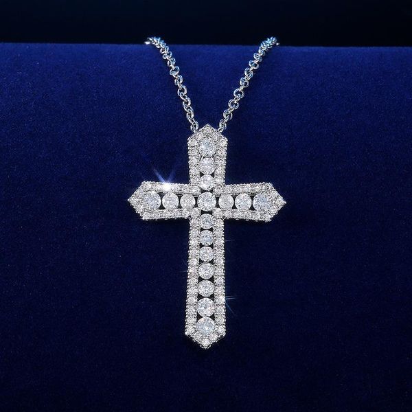 pendant necklaces luxury trendy silver plated cross for women and men shine white cz stone full paved fashion jewelry party gift
pendant necklaces luxury trendy silver plated cross for women and men shine white cz stone full paved fashion jewelry party gift