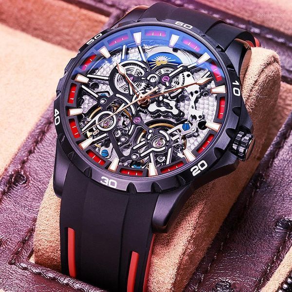 silver hollow mechanical men's watch full automatic double tourbillon formal luxury luminous business wristwatches, Slivery;brown
silver hollow mechanical men's watch full automatic double tourbillon formal luxury luminous business wristwatches, Slivery;brown