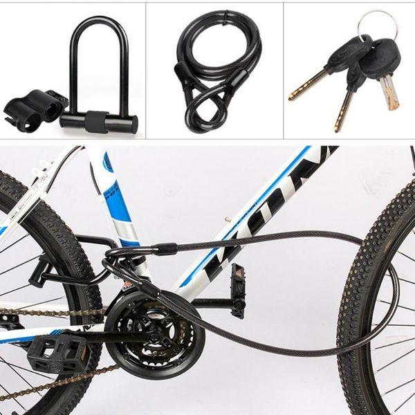 bike locks wheel lock strong security u 3 keys anti-theft cable u-locks set bicycle accessories cycling tool
bike locks wheel lock strong security u 3 keys anti-theft cable u-locks set bicycle accessories cycling tool