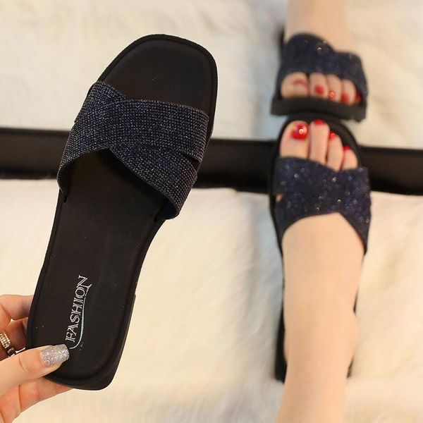 slide for women home indoor footwear summer crystal flat fashion shoes women's female glitter women slippers, Black
slide for women home indoor footwear summer crystal flat fashion shoes women's female glitter women slippers, Black