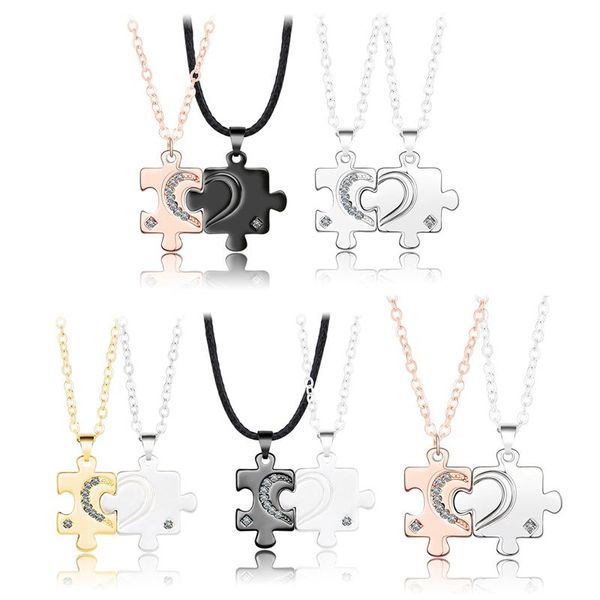pendant necklaces 2021 fashion heart splicing couple necklace love charm jewelry gift for women men accessories wholesale, Silver
pendant necklaces 2021 fashion heart splicing couple necklace love charm jewelry gift for women men accessories wholesale, Silver