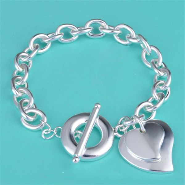link, chain selling plating classic pendant double heart to buckle bracelet for glamour women fashion sweet gift, Black
link, chain selling plating classic pendant double heart to buckle bracelet for glamour women fashion sweet gift, Black