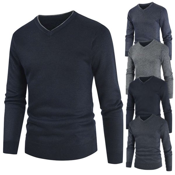 men's autumn and winter 2020 new v-neck plush pullover sweater solid large casual base shirtwinter, White;black 
men's autumn and winter 2020 new v-neck plush pullover sweater solid large casual base shirtwinter, White;black