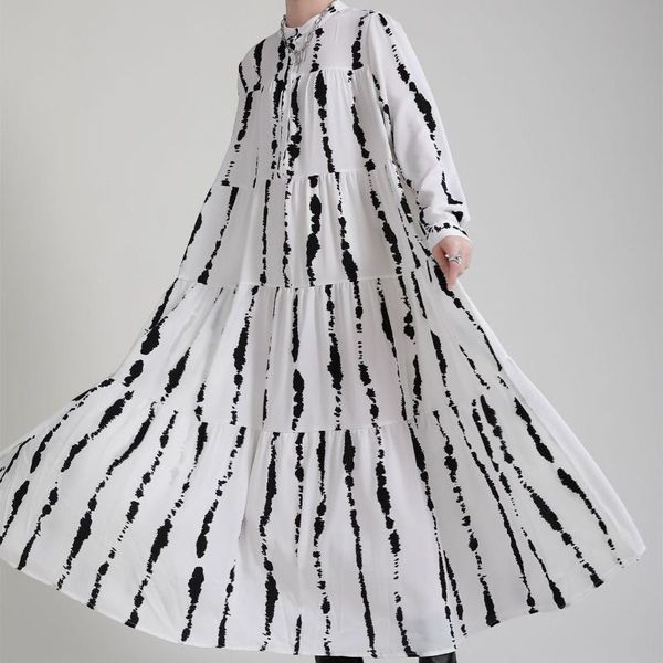 casual dresses fashion women's party clothes 2021 spring autumn sundress long sleeve maxi vestidos female striped robe oversized dress, Black;gray
casual dresses fashion women's party clothes 2021 spring autumn sundress long sleeve maxi vestidos female striped robe oversized dress, Black;gray