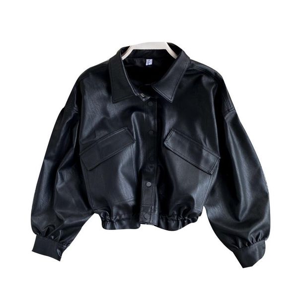 women's jackets pu leather jacket women 2021 spring autumn solid office lady lace up lapel full loose fashion retro wild bf coats, Black;brown
women's jackets pu leather jacket women 2021 spring autumn solid office lady lace up lapel full loose fashion retro wild bf coats, Black;brown