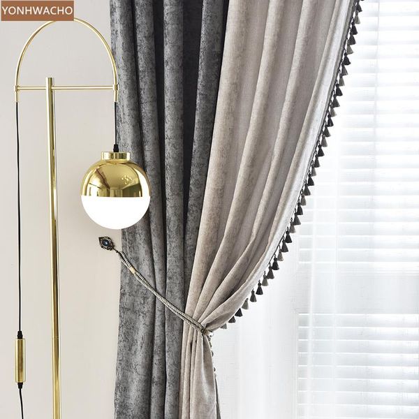 custom curtain american light luxury living room velvet simple modern nordic grey cloth blackout curtain tulle panel c507
custom curtain american light luxury living room velvet simple modern nordic grey cloth blackout curtain tulle panel c507