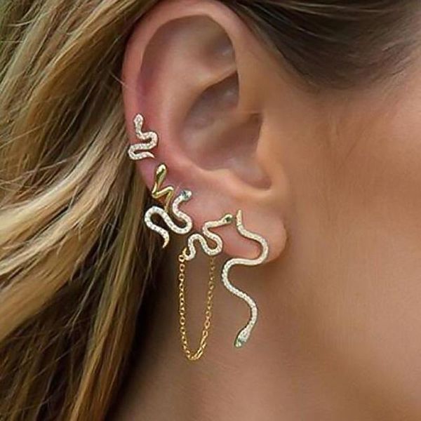 stud punk crystal snake earrings 5-piece set for women earing jewelry earings street style earring kolczyki pendientes, Golden;silver
stud punk crystal snake earrings 5-piece set for women earing jewelry earings street style earring kolczyki pendientes, Golden;silver