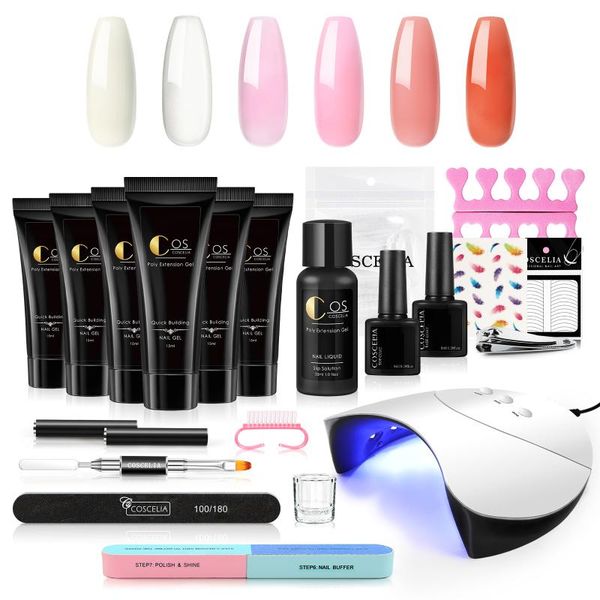 nail art kits 6pcs gel polish set for exrtension with 36w uv led lamp builder extending crystal jelly poly
nail art kits 6pcs gel polish set for exrtension with 36w uv led lamp builder extending crystal jelly poly