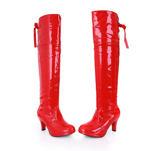 boots dance nightclub patent steel 2021 long thick heel high women's, Black
boots dance nightclub patent steel 2021 long thick heel high women's, Black