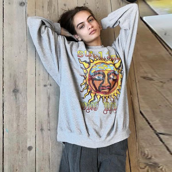 women's hoodies & sweatshirts letter printing sweatshirt women long sleeve o-neck hoodie casual retro vintage sun print loose missnight, Black
women's hoodies & sweatshirts letter printing sweatshirt women long sleeve o-neck hoodie casual retro vintage sun print loose missnight, Black